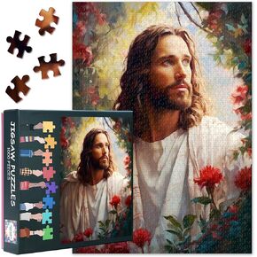 Jigsaw Puzzles 1000 Pieces for Adults, Highland Cow Jigsaw Puzzles, Highland Cow with Her Calf Puzzles for Adult 1000 Pieces, Wildflowers Field Puzzles, Impossible Puzzle for Adults 20X27 INCH