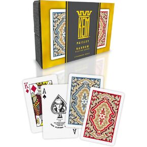 Kem Paisley Plastic Bridge Size Size Poker Prain