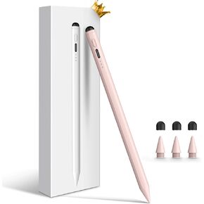 Stylus Pen for iPad, 13 mins Fast Charge Apple iPad Pencil, Dual-Tip Active Stylus, Palm Rejection, Tilt Sensitivity, Compatible w/iPad Pro 11/12.9in, iPad 6/7/8/9/10, iPad Air 3/4/5, iPad Mini 5/6