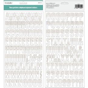 Craftelier - Self-Adhesive Chipboard Stickers with Alphabet Style - Uppercase and Lowercase, Numbers and Special Characters | Includes 166 Pieces - Approximate Size: 2.9 cm | Rose Gold Colour