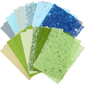 2Pack Handmade Scrapbook Paper Handmade Textured Paper Scrapbook Kit Mesh Papers for Scrapbook Journal Supplies DIY Materials 5.5 x 3.9 Inch