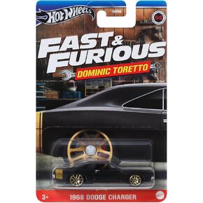 Hot Wheels Fast and Furious Dominic Toretto Auto 1968 Dodge Charger Model Die Scale 1:64 - طول 7 سم - HRW49