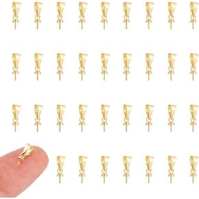 UniCraftale 80pcs 18K الذهب مطلي بكأس الكفالة مع الكفحات قرصة المسمار دبوس البلاغ بكأس اللؤلؤ بيلز موصل السحر قلادة الكفالة الكفالة مثالية للخرز نصف حفر صنع المجوهرات