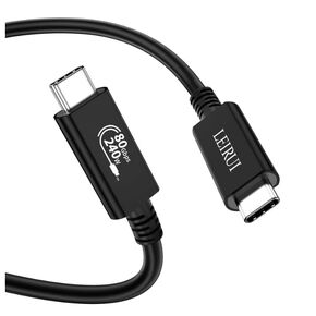 LEIRUI 80Gbps for Thunderbolt 5 Cable 8K@60Hz 4K@540Hz/144Hz USB C to USB C Monitor Video Display Cable 240W PD Fast Charging USB4 V2 Cable for iPhone 15 Thunderbolt 4 Docking eGPU MacBook