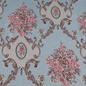 Classic Brocade Jacquard Upholstery Fabric Damask, for Sofa Chair Reupholstery, Home Docer, Curtain, Costume Dressmaking, 56 Inches Wide, 1 Yard - Black