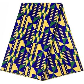 نسيج طباعة أفريقية النسيج القبلي القبلي Kente الشمع النسيج 3 ياردة البوليستر النسيج (A6)