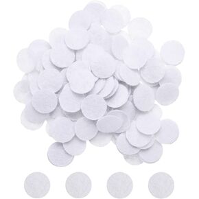 HARFINGTON 500PCS ROUND DORCLES ، 10 مم 3/8 "مسبق منصات الحرف الحرفية غير المنسوجة دوائر النسيج المصغرة للخياطة DIY مشاريع قطع يدوية CRAFT ، أبيض