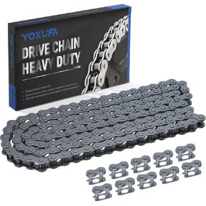 YOXUFA #35 Drive Chain 140 Links for 79cc 79.5cc 97cc 100cc 212cc Predator Coleman CT100U CC100X Baja Doodle Bug Dirt Bug Racer Blitz Viper DB30 Harbor Freight Motovox Go Kart Cart Mini Trail Bike