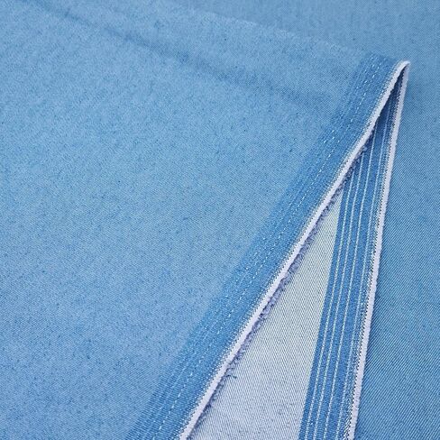 1 Yard 8 oz Sky Blue Denim Fabric for Sewing, Crafting Stylish Denim Fabric by The Yard Jean Material Sky Blue Jean Fabric (60''x36'') in Saudi Arabia