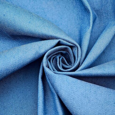 1 Yard 8 oz Sky Blue Denim Fabric for Sewing, Crafting Stylish Denim Fabric by The Yard Jean Material Sky Blue Jean Fabric (60''x36'') in Saudi Arabia