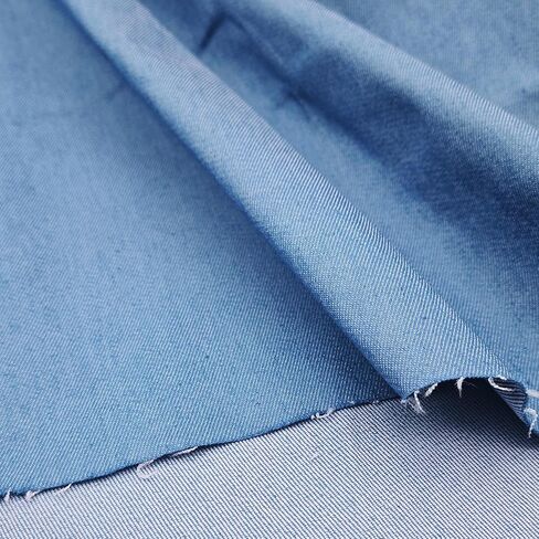 1 Yard 8 oz Sky Blue Denim Fabric for Sewing, Crafting Stylish Denim Fabric by The Yard Jean Material Sky Blue Jean Fabric (60''x36'') in Saudi Arabia