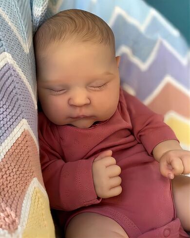Realistic Reborn Baby Dolls 20inch Sleeping Newborn Baby Dolls Lifelike Baby Cute Doll That Look Real Weighted Body Handmade Collectible Doll Toddler Girl Toy for Kids in Saudi Arabia