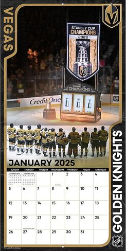 TURNER SPORTS Vegas Golden Knights 2025 12x12 Team Wall Calendar (25998012131) in Saudi Arabia