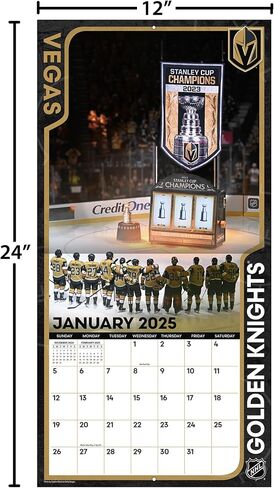 TURNER SPORTS Vegas Golden Knights 2025 12x12 Team Wall Calendar (25998012131) in Saudi Arabia