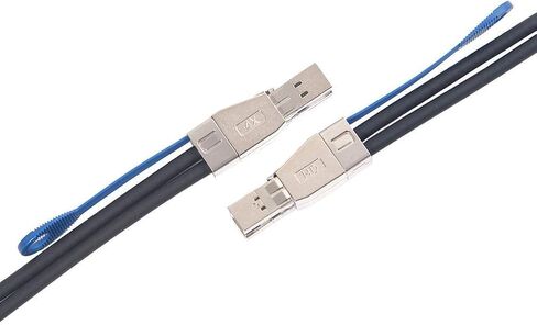 ipolex External Mini SAS HD SFF-8088 to SFF-8088 Hybrid Cable for Server, Raid Card & PCI Express Controller, 1-m(3.28ft) in Saudi Arabia