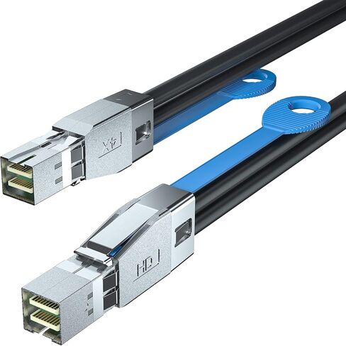 ipolex External Mini SAS HD SFF-8088 to SFF-8088 Hybrid Cable for Server, Raid Card & PCI Express Controller, 1-m(3.28ft) in Saudi Arabia