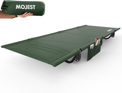 Ultralight Camping Cot for Adults - Portable Folding Camping Bed, Supports 350 lbs - Lightweight for Travel, Camping, Hiking, Backpacking, Mountaineering, Black in Saudi Arabia