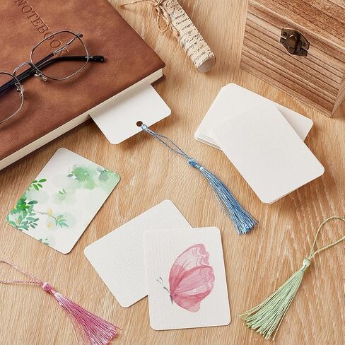 Benecreat 50 Packs Packs Artist's Tiles ، 3.9 بوصة مربعة من البلاط الورقي Zentangle ، والبطاقات الفارغة مع 25 شرابة ، وأوراق الورق لرسمية دفتر كتاب ، وبطاقات الفهرس بطاقات فلاش. in Saudi Arabia