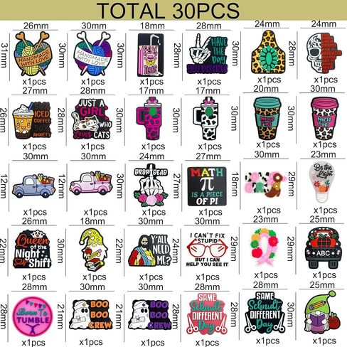 19Pcs Silicone Focal Beads Christmas Focal Beads Silicone Xmas Theme for Pens Keychains DIY Jewelry Making(Mixed 19Designs Focal Beads) in Saudi Arabia