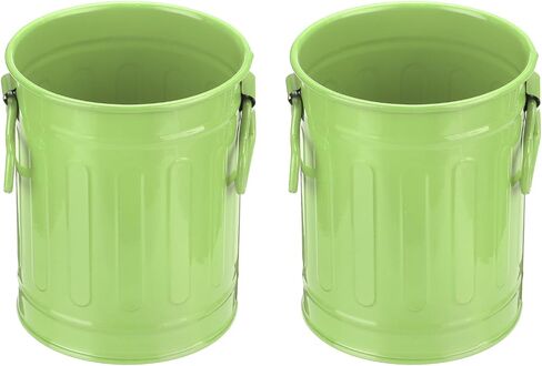 PATIKIL Barrel Pencil Holder, 2 Pack Metal Pen Holder for Desk Pencil Holders Cup Organizer with Handles Makeup Brush Holder Stationery Storage, Red in Kuwait