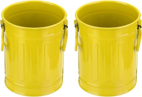 PATIKIL Barrel Pencil Holder, 2 Pack Metal Pen Holder for Desk Pencil Holders Cup Organizer with Handles Makeup Brush Holder Stationery Storage, Red in Kuwait