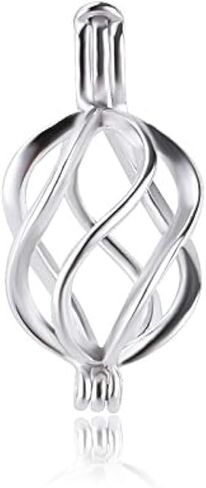 Sterling Silver & Gold Plated Twisted Ball Cage Pendants for Pearl DIY Jewelry Making in Saudi Arabia