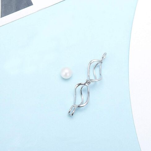 Sterling Silver & Gold Plated Twisted Ball Cage Pendants for Pearl DIY Jewelry Making in Saudi Arabia