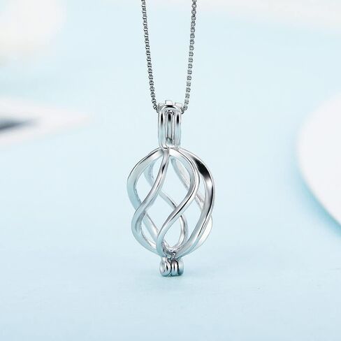 Sterling Silver & Gold Plated Twisted Ball Cage Pendants for Pearl DIY Jewelry Making in Saudi Arabia