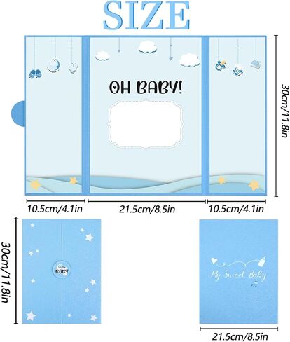 Crenics Baby Shower Decorations for Girl, Cute Baby Shower Signature Board with Picture, Pink Baby Shower Guest Book Alternatives 18" x 12", Creative Baby Shower Keepsake for Girls in Kuwait