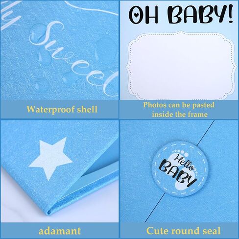 Crenics Baby Shower Decorations for Girl, Cute Baby Shower Signature Board with Picture, Pink Baby Shower Guest Book Alternatives 18" x 12", Creative Baby Shower Keepsake for Girls in Kuwait