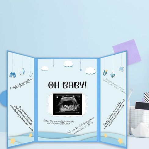 Crenics Baby Shower Decorations for Girl, Cute Baby Shower Signature Board with Picture, Pink Baby Shower Guest Book Alternatives 18" x 12", Creative Baby Shower Keepsake for Girls in Kuwait