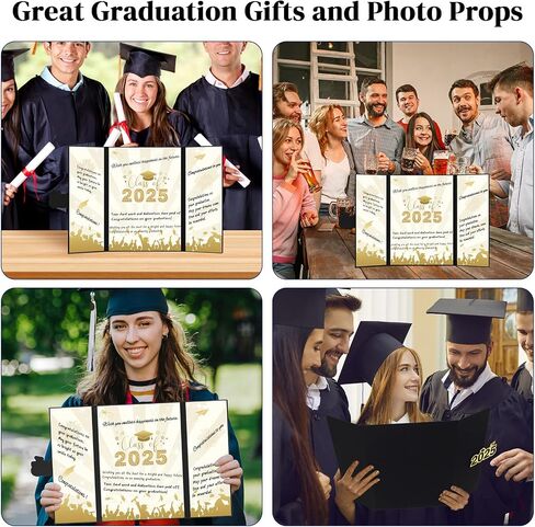 Graduation Guest Book 2025 Alternative, Black Gold Graduation Party Decorations, Class of 2025 Graduation Sign in Book Signature Board for College High School, Graduation Gifts for for Her Him in Saudi Arabia