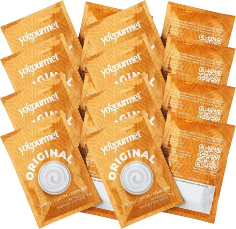Yogourmet Yogurt Starter (16 Pack Bulk Version) - Make Yogurt at Home - Starter Culture - All Natural, Gluten Free, Kosher, Halal - 3 g Sachets in Saudi Arabia
