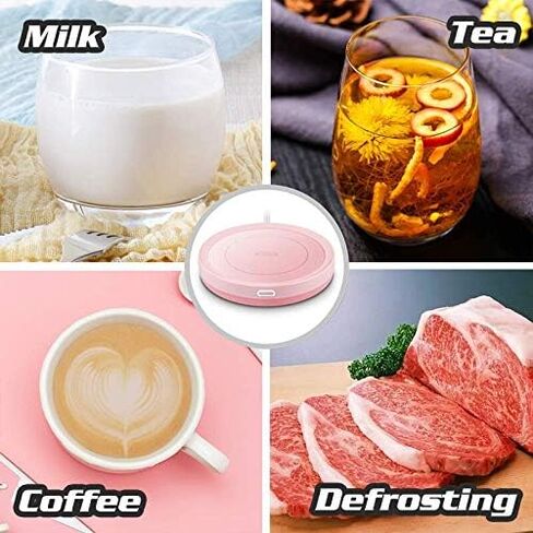 BESTINNKITS White Smart Coffee Auto On/Off Gravity-Induction Mug Office Desk Use, Candle Wax Cup Warmer Heating Plate (Up to 131F/55C), Middle… in Saudi Arabia