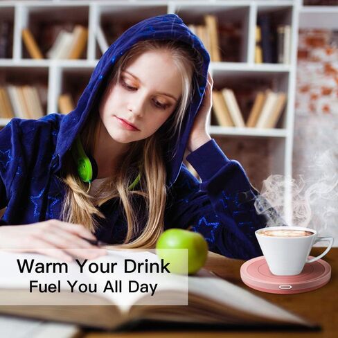BESTINNKITS White Smart Coffee Auto On/Off Gravity-Induction Mug Office Desk Use, Candle Wax Cup Warmer Heating Plate (Up to 131F/55C), Middle… in Saudi Arabia