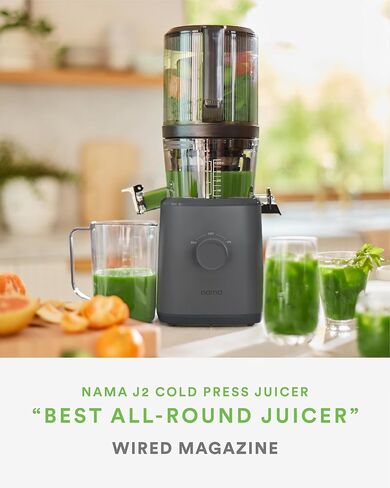 Nama J2 Cold Press Juicer-التغذية الذاتية لعملية خالية من اليدين مع قادوس عريض من الفم لتحميل الوصفة الكاملة ، عصارة مصارعة النفايات صفريًا لمزيد من العصير ، لبن أقل-تنظيف وتجميع سهل. in Kuwait