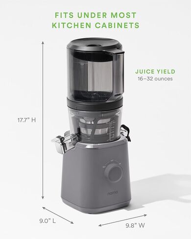 Nama J2 Cold Press Juicer-التغذية الذاتية لعملية خالية من اليدين مع قادوس عريض من الفم لتحميل الوصفة الكاملة ، عصارة مصارعة النفايات صفريًا لمزيد من العصير ، لبن أقل-تنظيف وتجميع سهل. in Kuwait