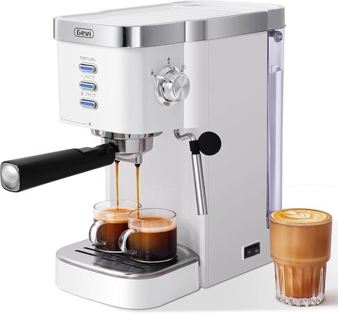 Gevi 20 Bar Espresso Machine High Pressure with Milk Frother Steam Wand,Super Automatic Espresso Machines,Cappuccino,Latte Maker for Home,Stainless Steel Espresso Maker, Gift for Dad or Mom in Saudi Arabia