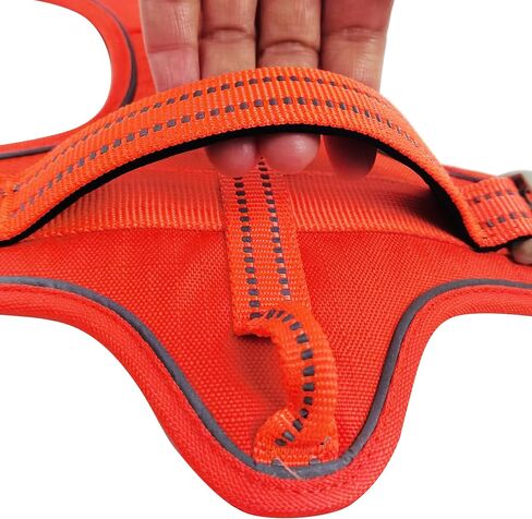 No Pull Adjustable Outdoor Waterproof Reflective Dog Harness with Handle for Medium Large Dog No Choke and Easy Control Dog Vest Harness (Black, M) in Saudi Arabia