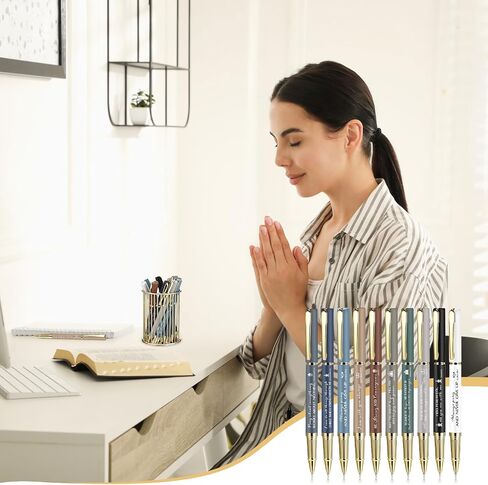 Spakon 40 PCS Mothers Day Gift Bible Bible Bible Ballpoint Pen Inspirational Quotes Pen Pen Device Party Form in Kuwait