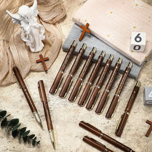 Spakon 40 PCS Mothers Day Gift Bible Bible Bible Ballpoint Pen Inspirational Quotes Pen Pen Device Party Form in Saudi Arabia