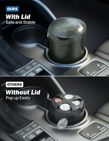 JOYTUTUS Coin Holder for Car, Larger-Capacity Car Change Holder Organizer, Universal Car Coin Holder for Cup Holder, Coin Dispenser Storage Fit Most Car & Trucks Car Accessories in Saudi Arabia