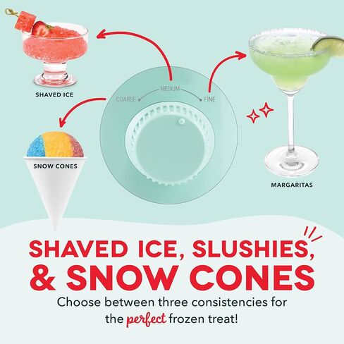 Dash Deluxe Shaved Ice & Sushy Maker with Serving Pitcher, 1L, Multi-Purpose Ice Shaver Machine for Homemade Shaved Ice, Snow Cones, Slushies, Cocktails & More - Cream in Kuwait