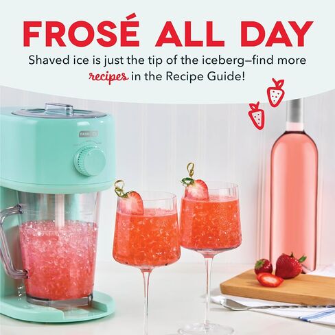 Dash Deluxe Shaved Ice & Sushy Maker with Serving Pitcher, 1L, Multi-Purpose Ice Shaver Machine for Homemade Shaved Ice, Snow Cones, Slushies, Cocktails & More - Cream in Kuwait