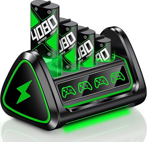 Rechargeable Battery Pack for Xbox Series X|S/Xbox One with Touch Switch, 4x5520mWh Controller Charger Accessories for Xbox One/One S/One X/One Elite in Saudi Arabia