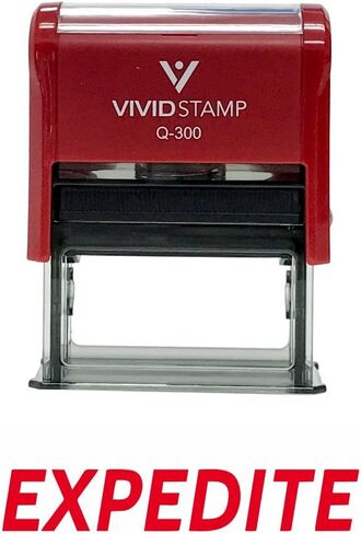 EXPEDITE Self Inking Rubber Stamp (Red Ink) - Medium in Kuwait