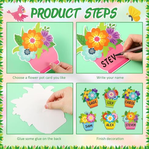Kosiz Spring Flowerpot Bulletin Board Decorations Set We are Blooming in Spring Classroom Decorations Colorful Flower Paper Cutouts with Green Leaf Borders for School Wall Chalkboard Door Party in Kuwait