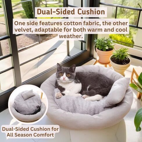PillowPlay Pet Bed - 15.7 or 17.7 inch, Pets Up to 11lbs - Comfortable, Washable, 15-Year Factory - Cats & Small Dog Bed in Saudi Arabia