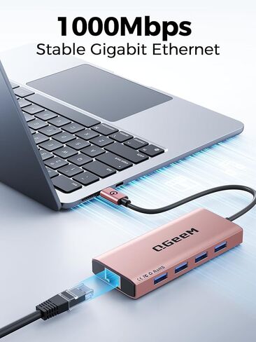QGeeM USB C Hub Ethernet,9 in 1 USB Type C Hub HDMI Multi-Port Converter Adapter,100W Pd, USB 3.0,SD/TF Card Reader,Compatible for MacBook Pro Air Ipad HP Dell Lenovo Chromebook etc. in Kuwait