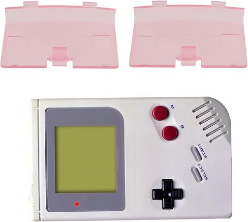 2pcs Game Console Battery Cover Plastic Game Console Case Replacement Battery Cover Compatible with Nintendo Game Boy Pink in Kuwait